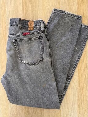 Vintage Made in USA Wrangler Jeans - Faded Black Grey Distressed Workwear Denim